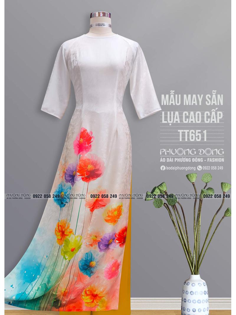 Áo Dài Truyền Thống Lụa Cao Cấp TT651